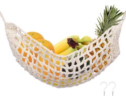 Dailygoody - Hangende Fruithangmat - Ruimtebesparend - 31,8x40,6cm - Katoen - Fruitmand voor Keuken en Opbergruimte - Handgemaakt