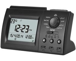 Dailygoody - Moslim athan klok - Digitale gebed alarm - Zwart - Islamitische Azan klok - Voor gebed - Wandklok