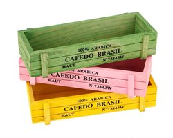 Dailygoody - OmGoods - Dailygoody - Houten Vetplanten Bloempot - Desk Decoratie - 3 Stuks - Bonsai Potten - Voor Thuis en Kantoor - Compacte Opbergbox
