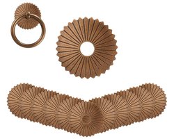 Dailygoody - Ronde Messing Achterplaat - Antieke Bronzen Hardware - Decoratie voor Meubels - 12 Stuks - Klassieke Stijl - Geschikt voor Dressoir en Ka