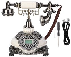 Dailygoody - Snoergebonden Retro-Telefoon - Antiek Design - Creatief Voor Thuisgebruik - Vintage Uitstraling - ID-Beller Weergave - Perfect Voor Woonk