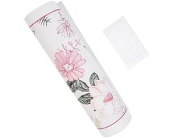 Dailygoody - Tafelkanaaldecoratie - Boheemse tafelloper - Waterdicht en slijtvast - Roze bloemenpatroon - Aanpasbaar design - Geschikt voor eettafel e