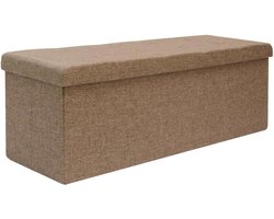 DailySupplies® Dekenkist voor Dekens en Extra Opslag - Bijzet Bankje - Opbergbank Binnen en Buiten - Dekenkisten voor Slaapkamers - Bank met Opslagruimte - Bedkist - Bruin - Extra Zacht