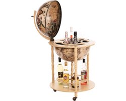 DailySupplies® Globebar - Wereldbol Bar - Whiskey Set - Bijzettafel - Authentiek