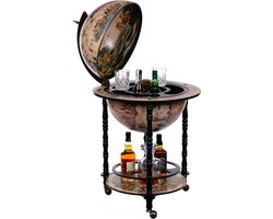 DailySupplies® Globebar - Wereldbol Bar - Whiskey Set - Bijzettafel - Authentiek