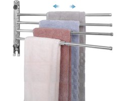 DailySupplies® Handdoekrek Badkamer - Handdoekhouder - Zilver