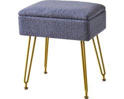 DailySupplies® Make up Stoel - Kaptafel Kruk - Visagie - Blauw