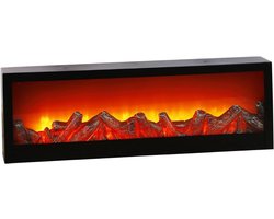 DailySupplies® Sfeerhaard Elektrisch - Tafelhaard voor Binnen & Buiten - Sfeerhaarden met Schouw - 60x20 CM