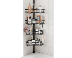 DailySupplies® Telescopisch Doucherek - Doucherek Zonder te Boren - Zwart