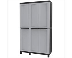 DailySupplies® Tuinkast - Tuinkist - Tuinkasten voor Buiten - Tuinberging - Kunststof - Grijs en Zwart