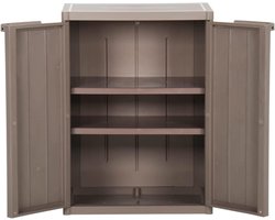 DailySupplies® Tuinkast - Tuinkist - Tuinkasten voor Buiten - Tuinberging - Kunststof -Lichtbruin