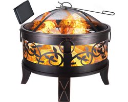 DailySupplies® Vuurkorf voor Buiten - Vuurschaal - Terrashaard - Zwart