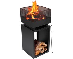 DailySupplies® Vuurtafel voor Buiten - Terrasverwarmers - Vuurkorf - Zwart