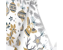 Daisy kerst Tafelkleed - 120 x 180 cm - papier - rendier kerst print - tafellaken - kerstversiering tafeldecoratie