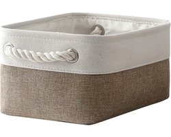 Daity 1-delige opvouwbare opbergmand, opbergmand voor planken, 12x8x5,2 inch stoffen opbergmand, opvouwbare opbergdoos voor garderobe-organisatie, cadeau, stoffen speelgoed