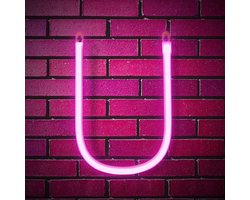 Daity 1 Pack - LED-letter neonlicht, LED roze verlichte letterlamp, wanddecoratie neonlicht