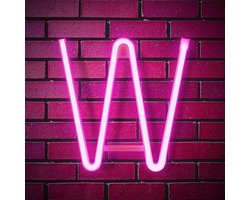 Daity 1 Pack - LED-letter neonlicht, LED roze verlichte letterlamp, wanddecoratie neonlicht