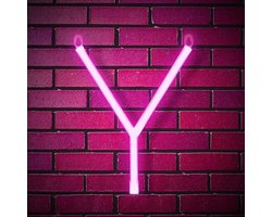 Daity 1 Pack - LED-letter neonlicht, LED roze verlichte letterlamp, wanddecoratie neonlicht