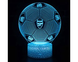 Daity 1 Pack - Voetbal 3D Nachtlampje, met afstandsbediening en touchbediening, instelbare helderheid, USB- en batterijgevoed, het beste cadeau voor sportliefhebbers, jongens en meisjes.