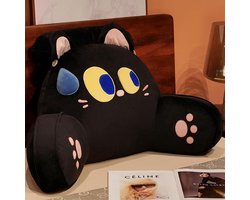 Daity 1 stuk - kussen, bedrust leeskussen, zacht lendenrustkussen met wasbare kussensloop, bedrustkussen met armleuningen, geschikt om in bed te zitten, te ontspannen, tv te kijken, spelletjes te spelen, auto te rijden（40*65cm）