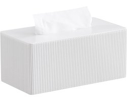 Daity 1 stuk - Tissuebox van leer, tissueboxhouder, geschikt voor badkamer, nachtkastje, woonkamer, decoratieve tissuehouder