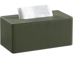 Daity 1 stuk - Tissuebox van leer, tissueboxhouder, geschikt voor badkamer, nachtkastje, woonkamer, decoratieve tissuehouder