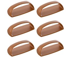 Daity 6-Pack - Zelfklevende Instant kastknop - kast knopjes - Zelfklevende Schuifdeurgrepen - Glazen Raamkasten - Peel en Stick Knoppen（Khaki）
