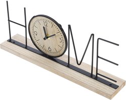 Daity Een tafelklok in vintage-stijl – een perfect decoratief item voor in huis, ideaal voor klassieke slaapkamers, woonkamers en bureaus op kantoor (zwart).