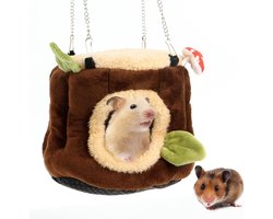 Daity Hangmat voor cavia's - klein dierenverblijf - warme winterknuffelzak - hamstergrotbed - kooibed voor huisdieren - accessoires - geschikt voor knaagdieren - dwergkonijnen - fretten - ratten - egels - chinchilla's