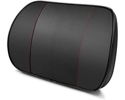 Daity Lendensteunkussen van traagschuim - Ondersteuningskussen voor de midden- en onderrug - Voor autostoelen - bureaustoelen - relaxfauteuils - enz. (Stijl 2 (zwart))