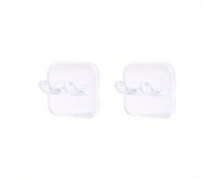 Daity Twee zelfklevende scheermeshouders, multifunctionele haken voor aan de muur, waterdichte douchehaken, geschikt voor scheermessen, stopcontacten, badjassen, handdoeken (transparant).