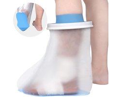 Daity Waterdichte douchehoes voor de voet (volwassenen) — Gipsbeschermer met antislipzool — Afgesloten, waterdichte beschermhoes voor voet en enkel — Ideaal voor postoperatieve verbanden, wondbedekkingen en wondverzorging — Herbruikbaar