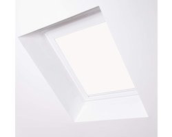 Dakraam Gordijn - Verduisterend Rolgordijn - Licht Blokkeren - Boorvrije Installatie - C01 - Wit