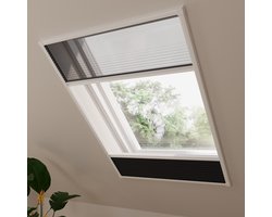 Dakraam hor plissegordijn Multi - Verduisterend - Black - 100 x 160