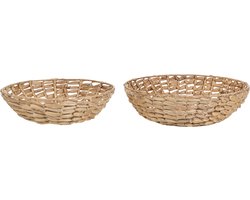 DALAT - Decoratieve schaal set van 2 - Licht - Waterhyacint