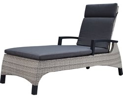 Dallas ligbed 162x70xH101 cm grijs wicker