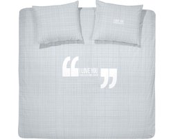 Damai Always Dekbedovertrek - Tweepersoons - 200x200/220 cm - Light Grey