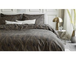 Damai Bellezza - Dekbedovertrek - Satijn - 240x200/220 cm - Zwart + 2 kussenslopen 60x70