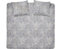 Damai Carve Dekbedovertrek - Flanel - Tweepersoons - 200x200/220 cm - Grey