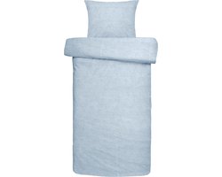Damai dekbedovertrek Ebba - Biologisch Katoen - 140x200/220 cm - Lichtblauw + 1 kussensloop 60x70