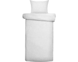 Damai - Dekbedovertrek - Ebba - Biologisch Katoen - 140x200/220 cm - Wit + 1 kussensloop 60x70