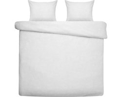 Damai - Dekbedovertrek - Ebba - Biologisch Katoen - 240x200/220 cm - Wit + 2 kussenslopen 60x70