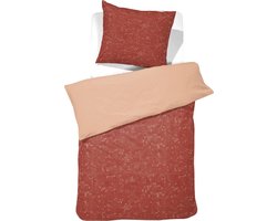 Damai - Dekbedovertrekset - Bio Katoen - 140x200/220 cm - Rood + 1 kussensloop 60x70
