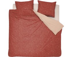 Damai - Dekbedovertrekset - Bio Katoen 240x200/220 cm - Rood + 2 kussenslopen 60x70
