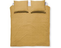 Damai Dekbedovertrekset bio katoen birk ochre 2 persoons dekbedovertrek 200 x 200 cm + 2 slopen 80x80 cm (Duitse maat)