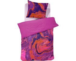 Damai - Dekbedovertrekset - Satijn - 140 x 200/220 cm - Roze + 1 kussensloop 60x70