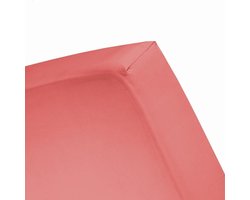Damai - Hoeslaken (tot 25 cm) - Katoen - 80 x 200 cm - Coral