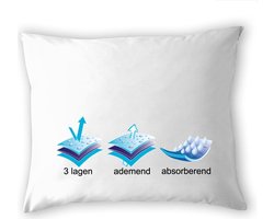 Damai - Kussensloop - Protect Flanel/PU - 60 x 70 cm - Wit