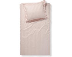 Damai Linea - Dekbedovertrek - 140x200/220 cm - Eenpersoons - Blush + 1 kussensloop 60x70