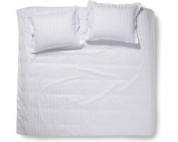 Damai Linea - Dekbedovertrek - Lits-jumeaux - 240 x 200/220 cm - Wit + 2 kussenslopen 60x70